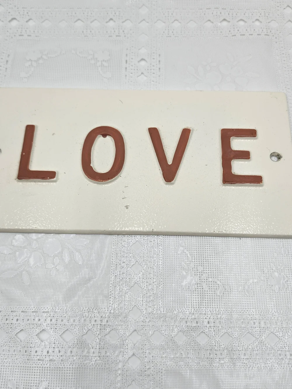 Hearth & Hand Magnolia LOVE Wall Art Sign Home Décor White 10”x 5”